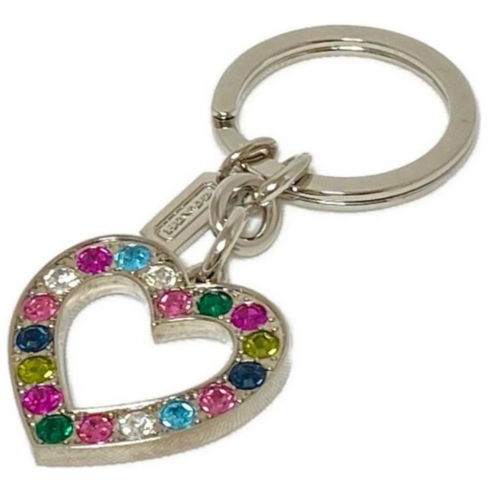 Coach Gemstone Open Heart Key Fob NWT in Box - Picture 1 of 5